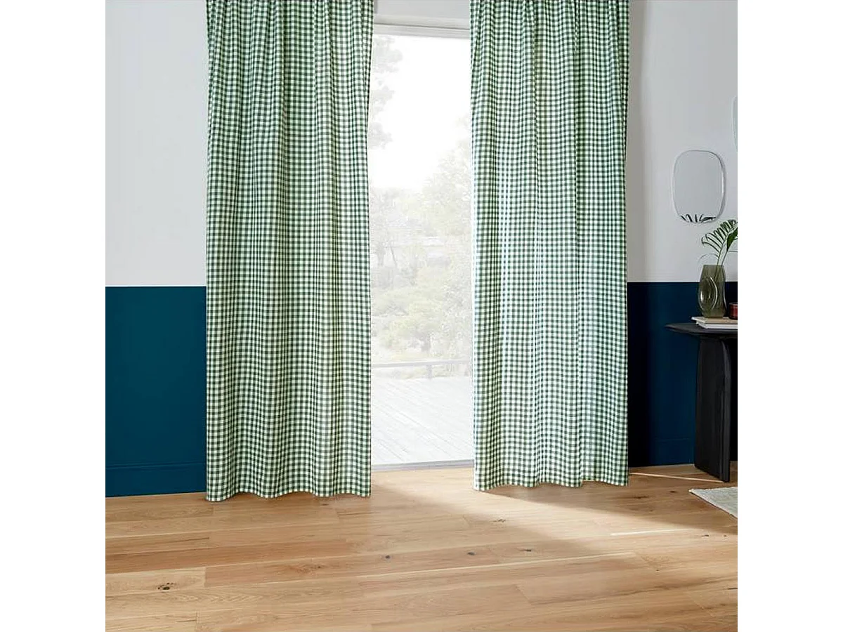 Rideau Imprimé Vichy "Groove" 140x260cm Vert