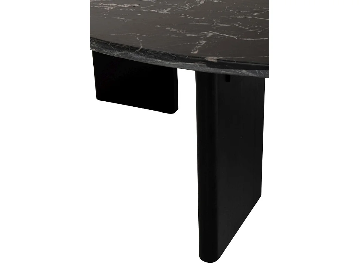 Table Basse en Marbre "Mathilde" 90cm Noir