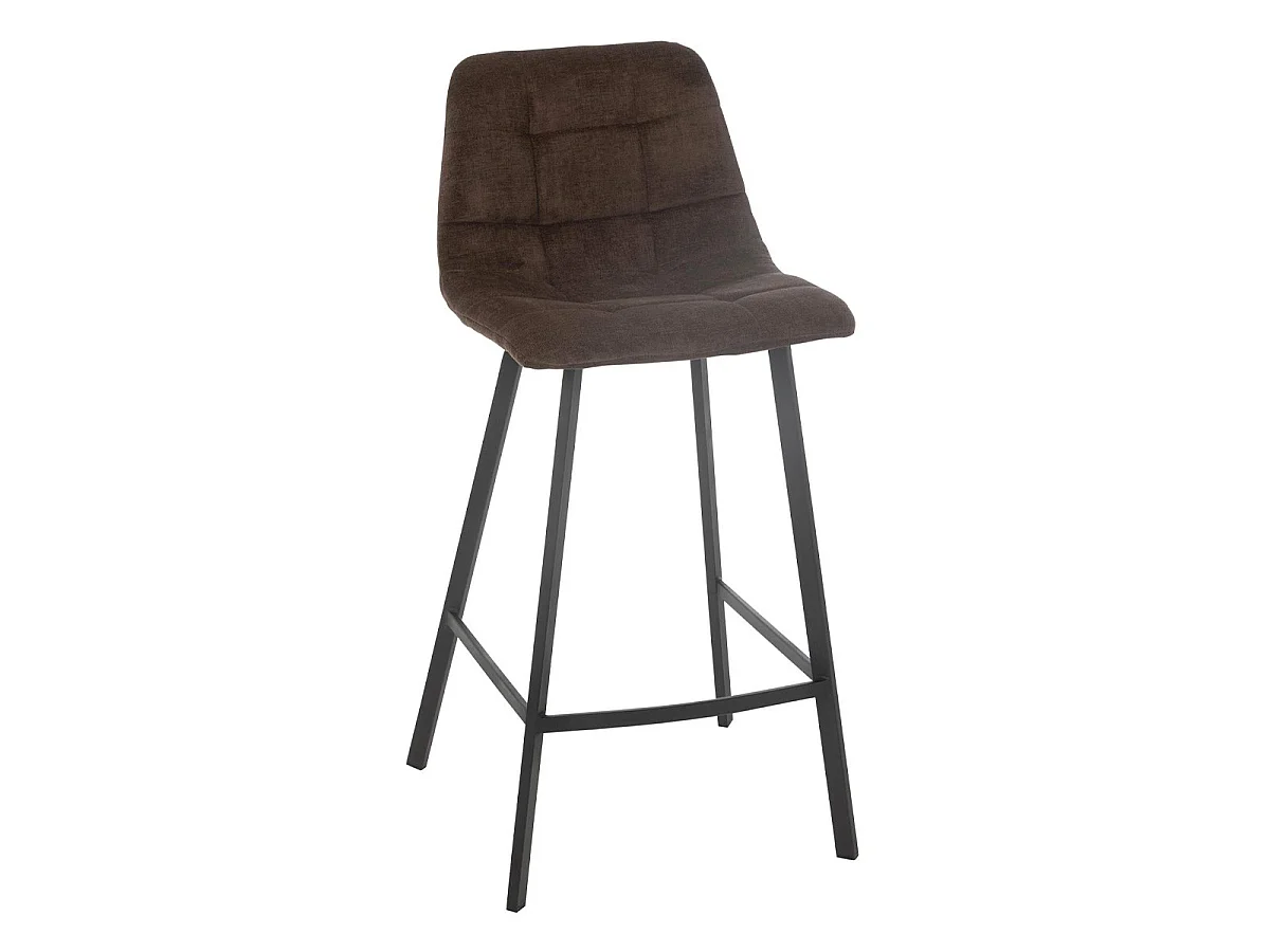 Chaise de Bar Matelassée "Kent" 95cm Marron
