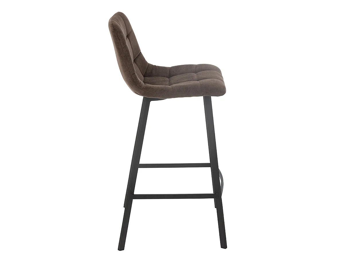 Chaise de Bar Matelassée "Kent" 95cm Marron