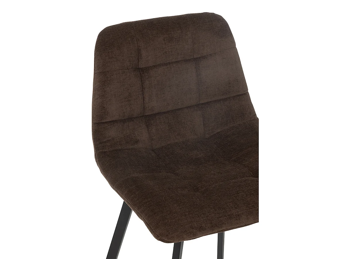Chaise de Bar Matelassée "Kent" 95cm Marron