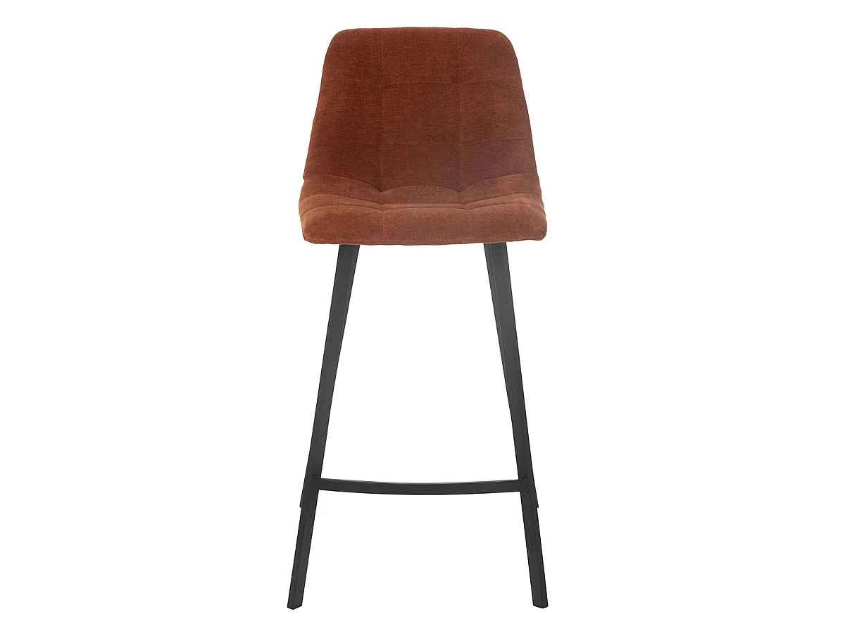 Chaise de Bar Matelassée "Kent" 95cm Rouille