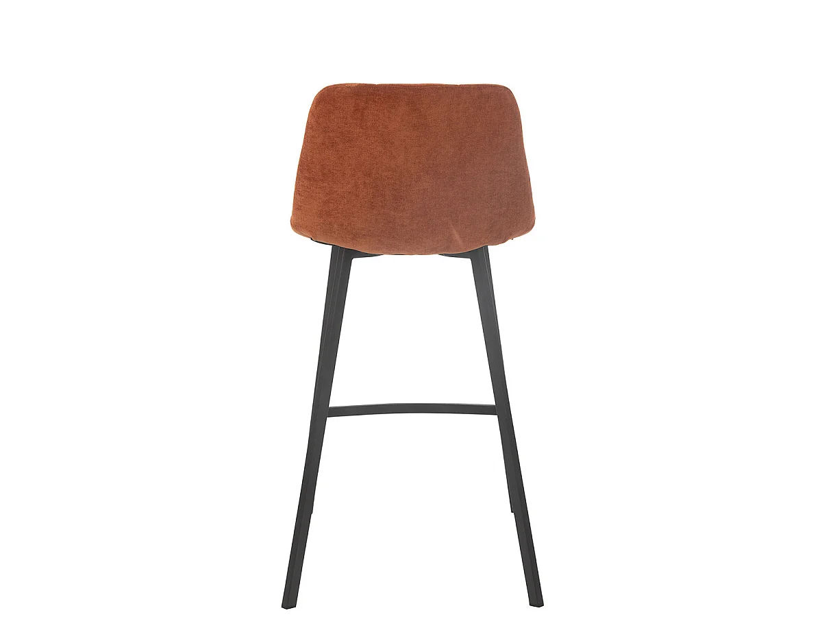 Chaise de Bar Matelassée "Kent" 95cm Rouille