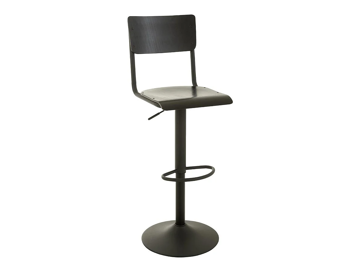 Tabouret de Bar en Bois "Mauricio" 105cm Noir