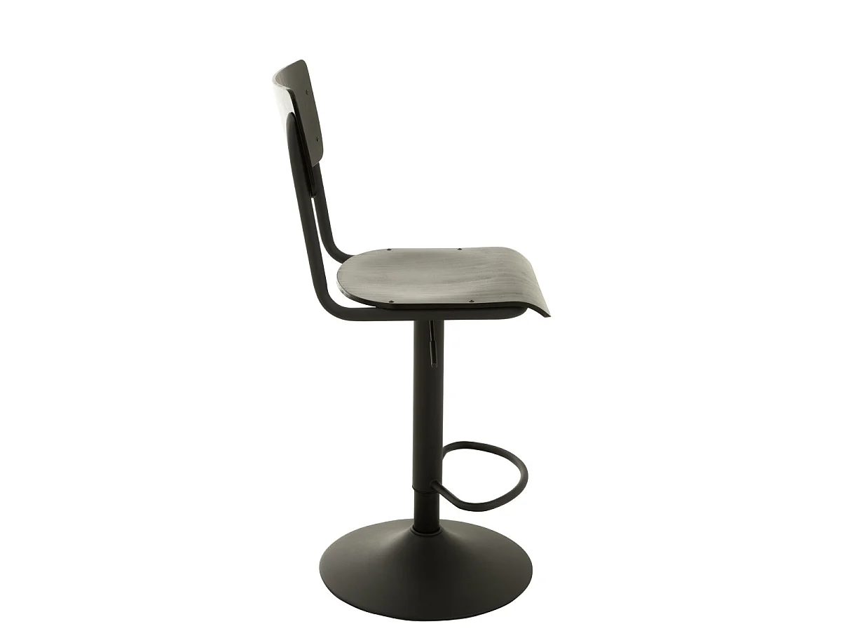 Tabouret de Bar en Bois "Mauricio" 105cm Noir