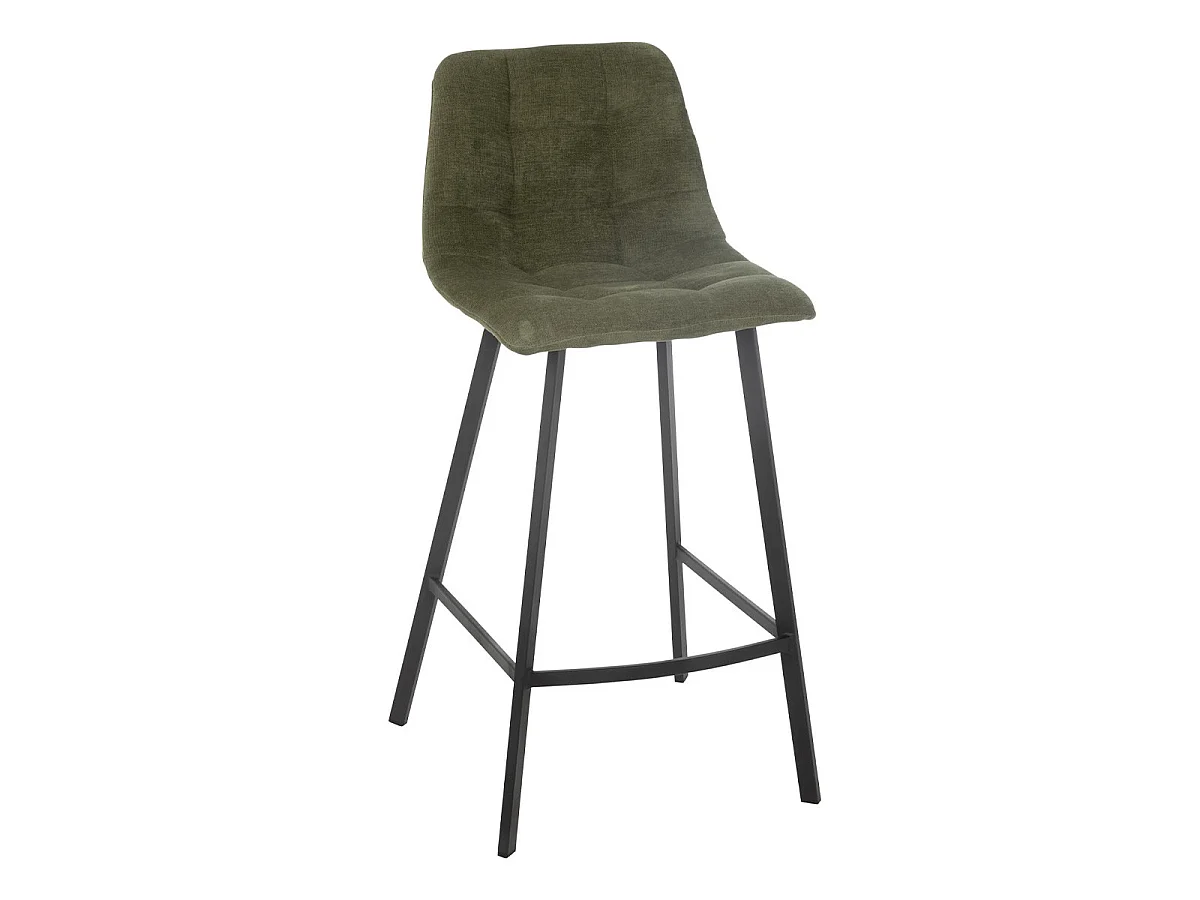 Chaise de Bar Matelassée "Kent" 95cm Vert