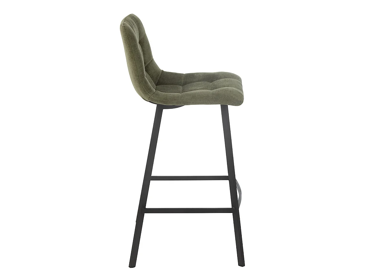Chaise de Bar Matelassée "Kent" 95cm Vert