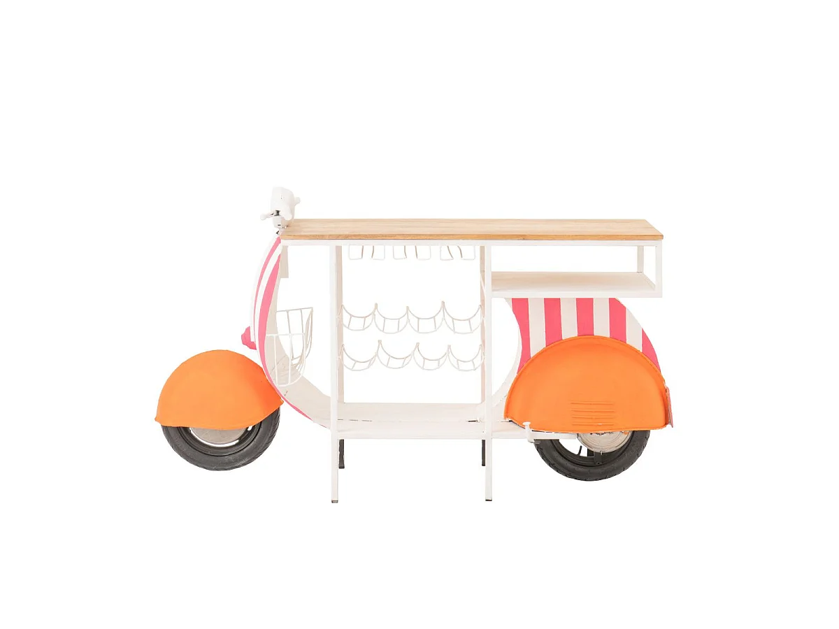 Meuble de Bar en Métal "Scoot" 180cm Multicolore
