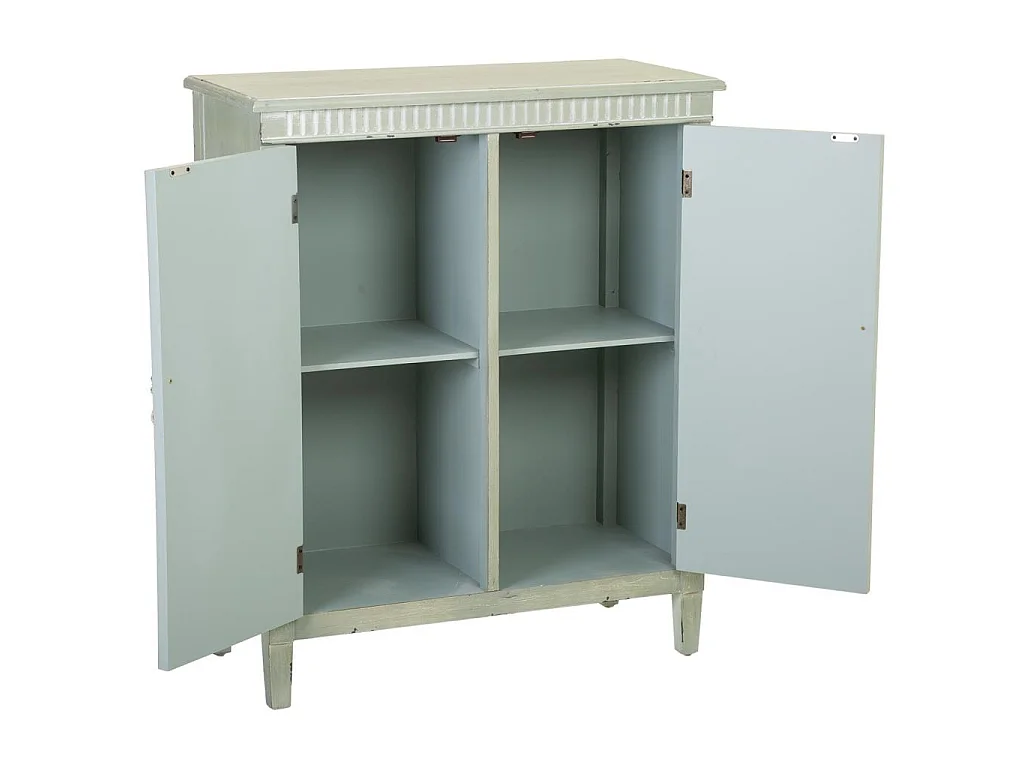 Mobile da ingresso in legno con verde 78x36x95h