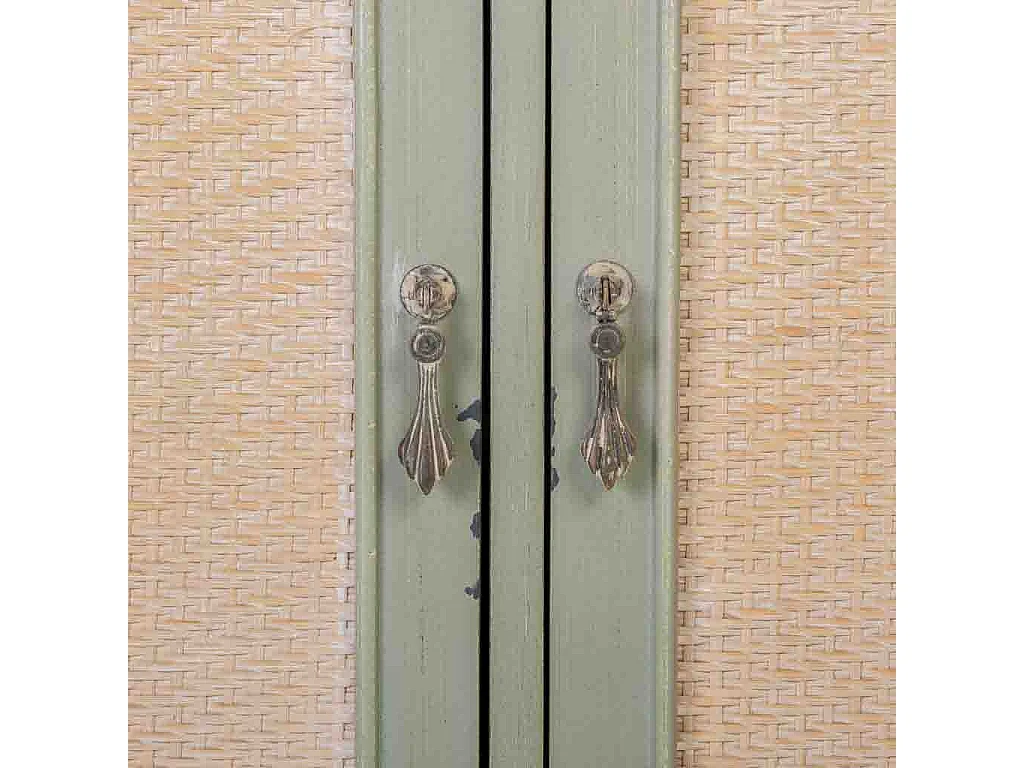 Mobile da ingresso in legno con verde 78x36x95h