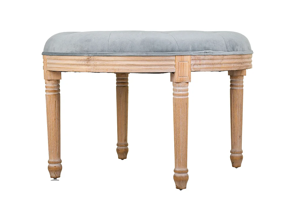 Sgabello imbottito in legno grigio d70x47h