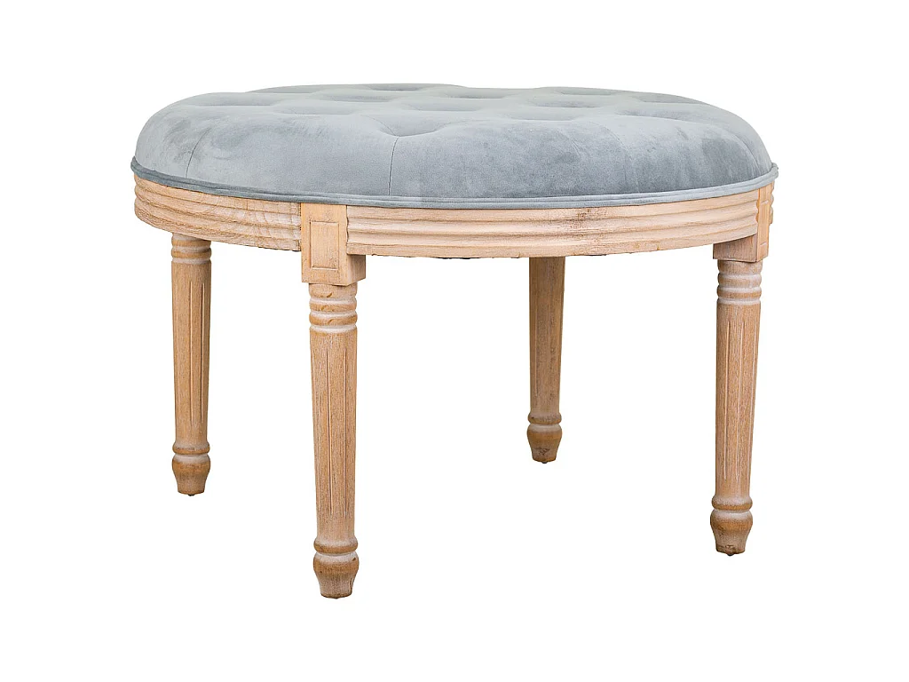 Sgabello imbottito in legno grigio d70x47h