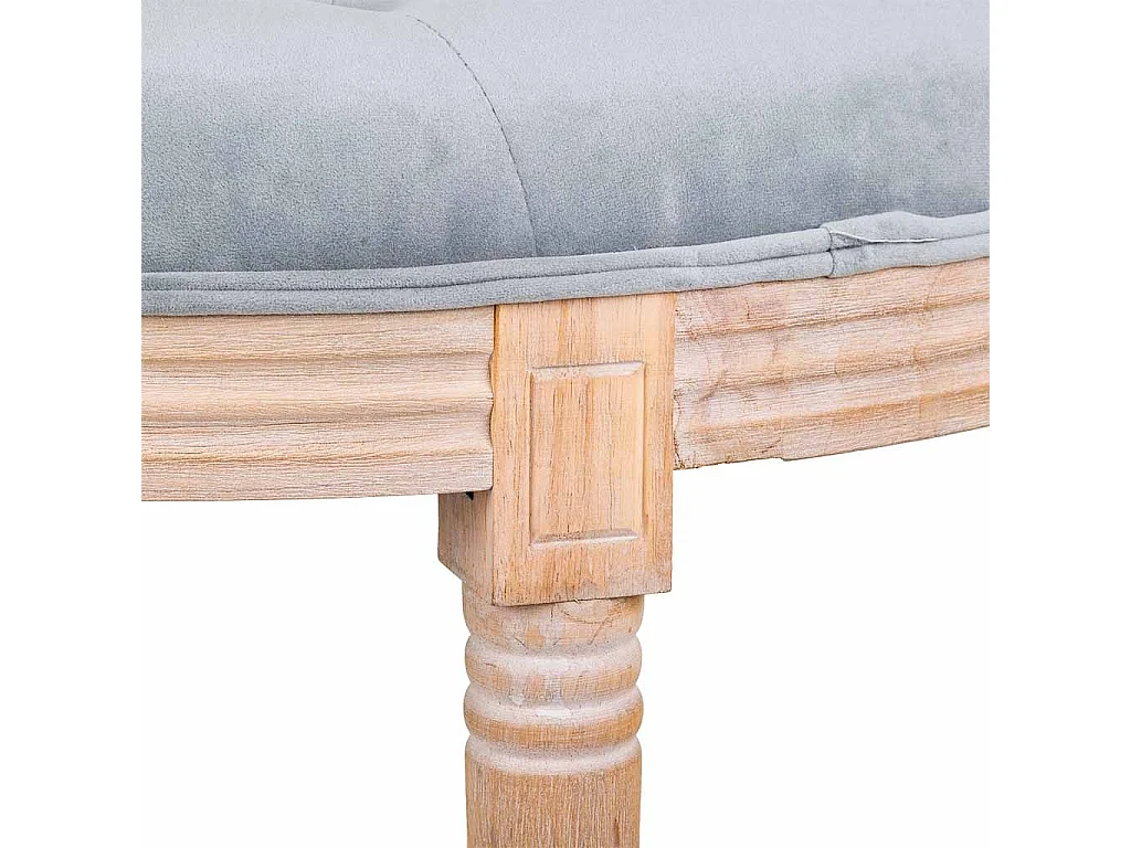 Sgabello imbottito in legno grigio d70x47h