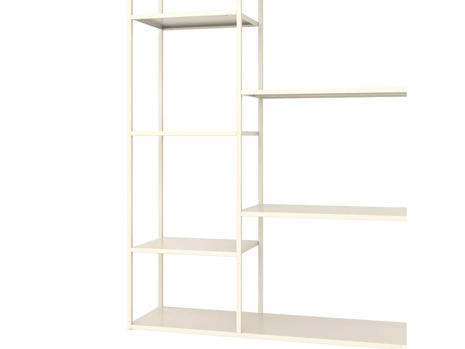 Bibliothèque en métal 189cm blanche ELISABETH - HAPPY GARDEN