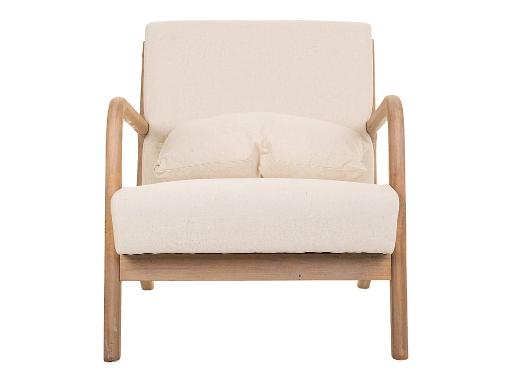 Fauteuil en bois marron 66x85x74