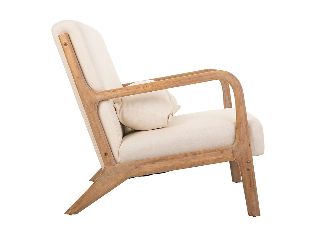 Fauteuil en bois marron 66x85x74