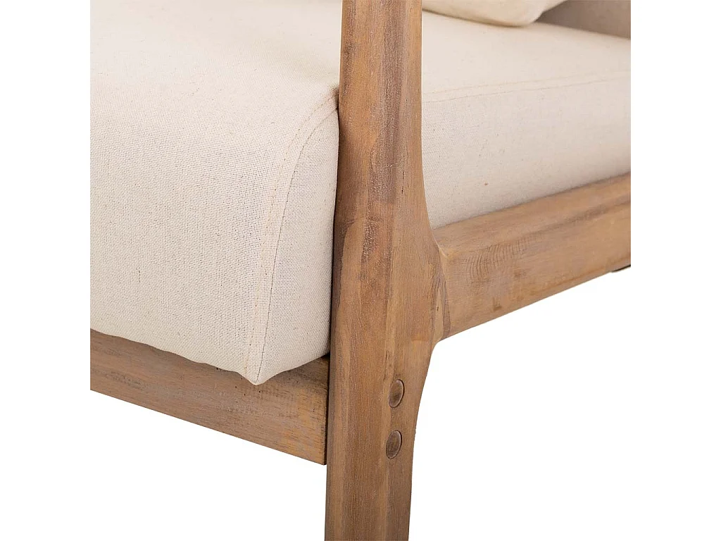 Fauteuil en bois marron 66x85x74