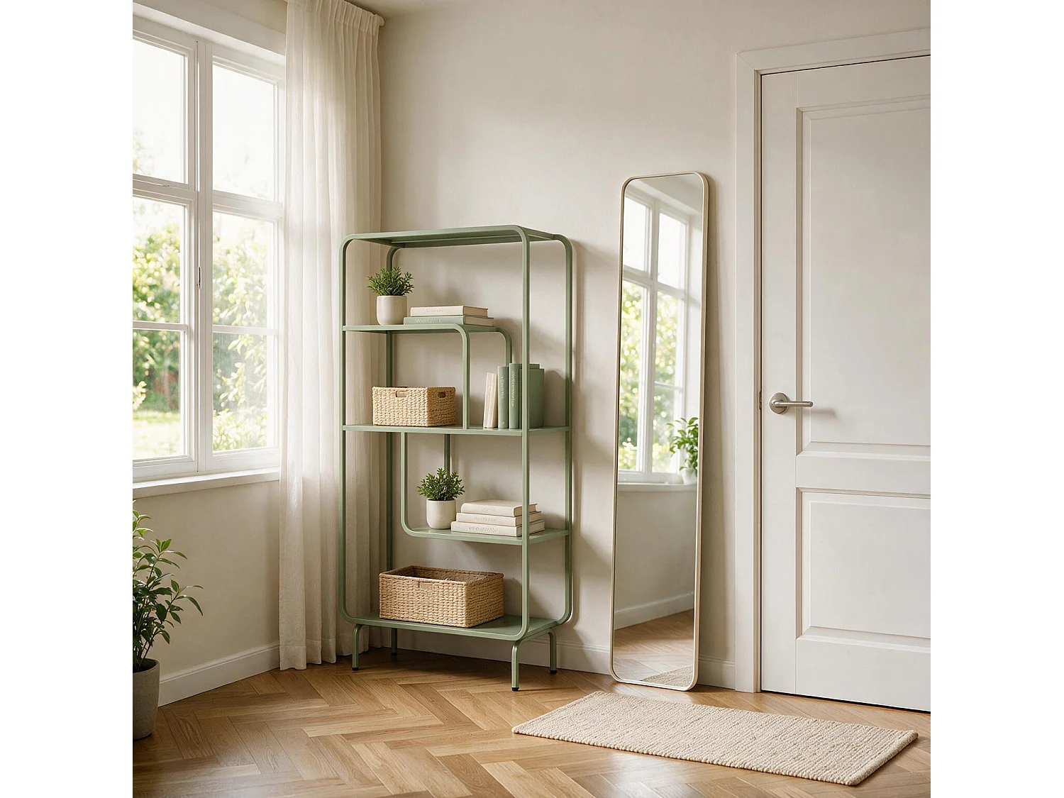 Console design en métal vert kaki CAPUCINE - HAPPY GARDEN