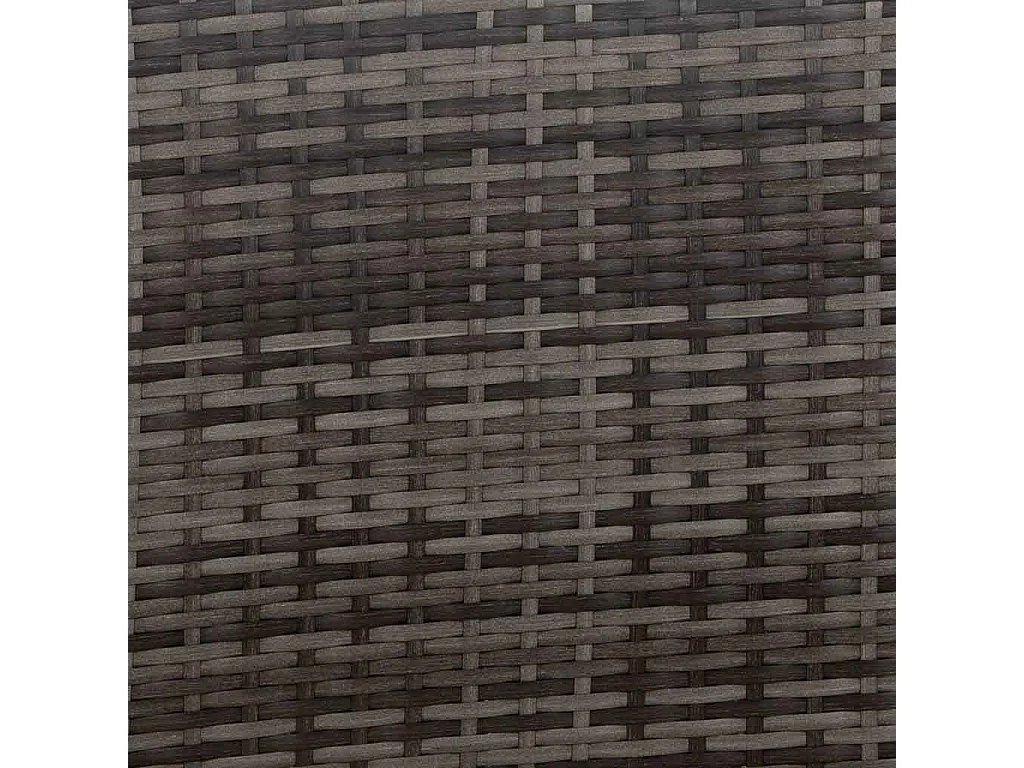 Panchina in rattan grigio 110x55x85h cm