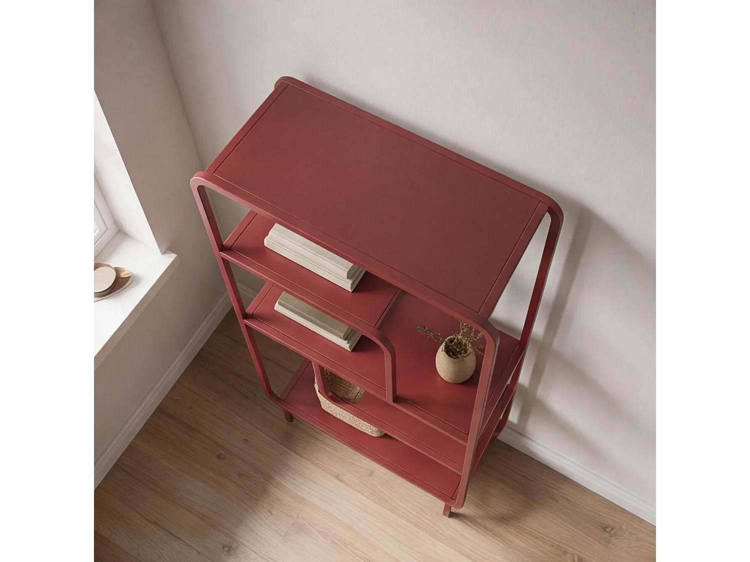 Console design en métal rouge carmin CAPUCINE - HAPPY GARDEN