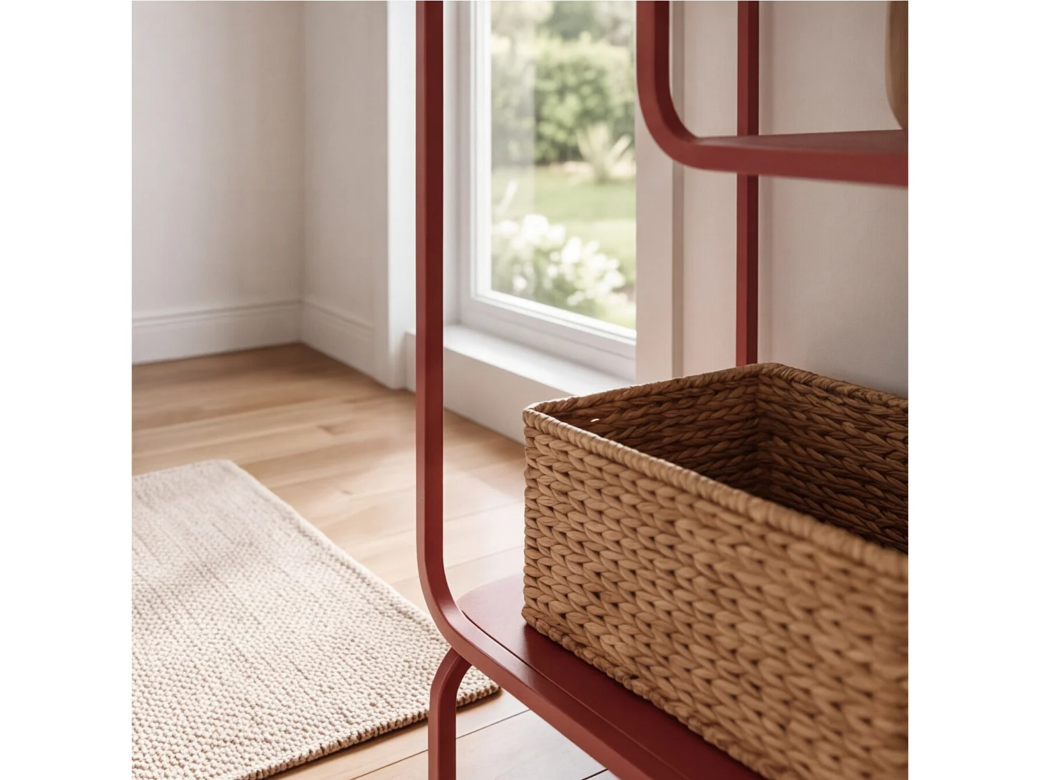 Console design en métal rouge carmin CAPUCINE - HAPPY GARDEN