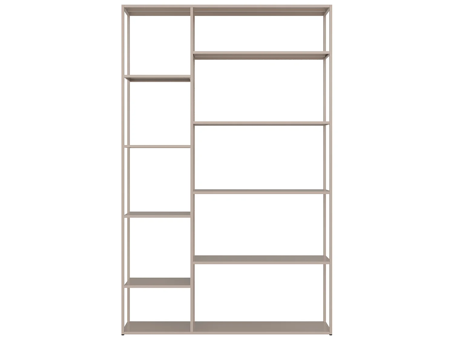 Bibliothèque en métal 189cm taupe ELISABETH - HAPPY GARDEN