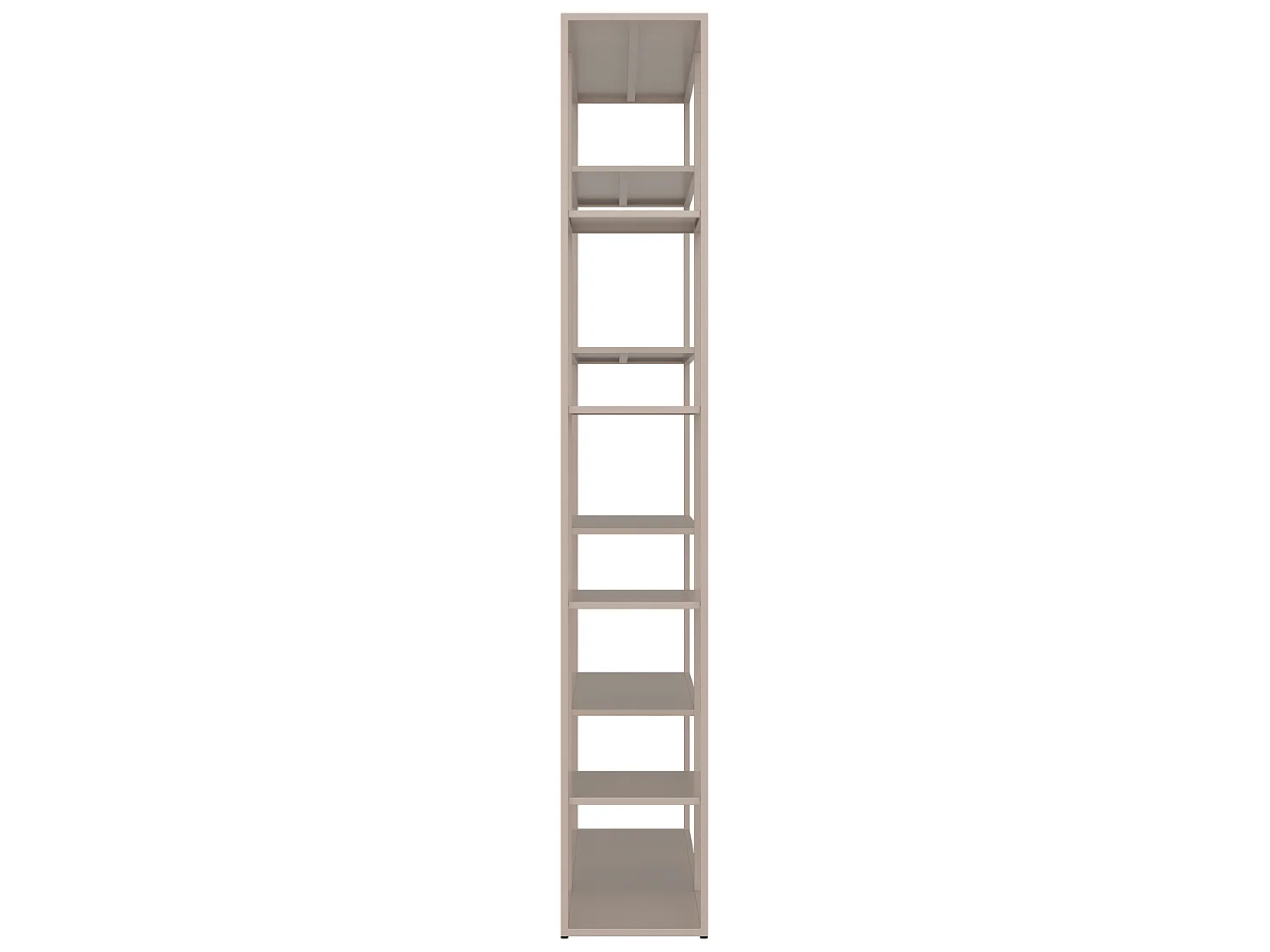 Bibliothèque en métal 189cm taupe ELISABETH - HAPPY GARDEN