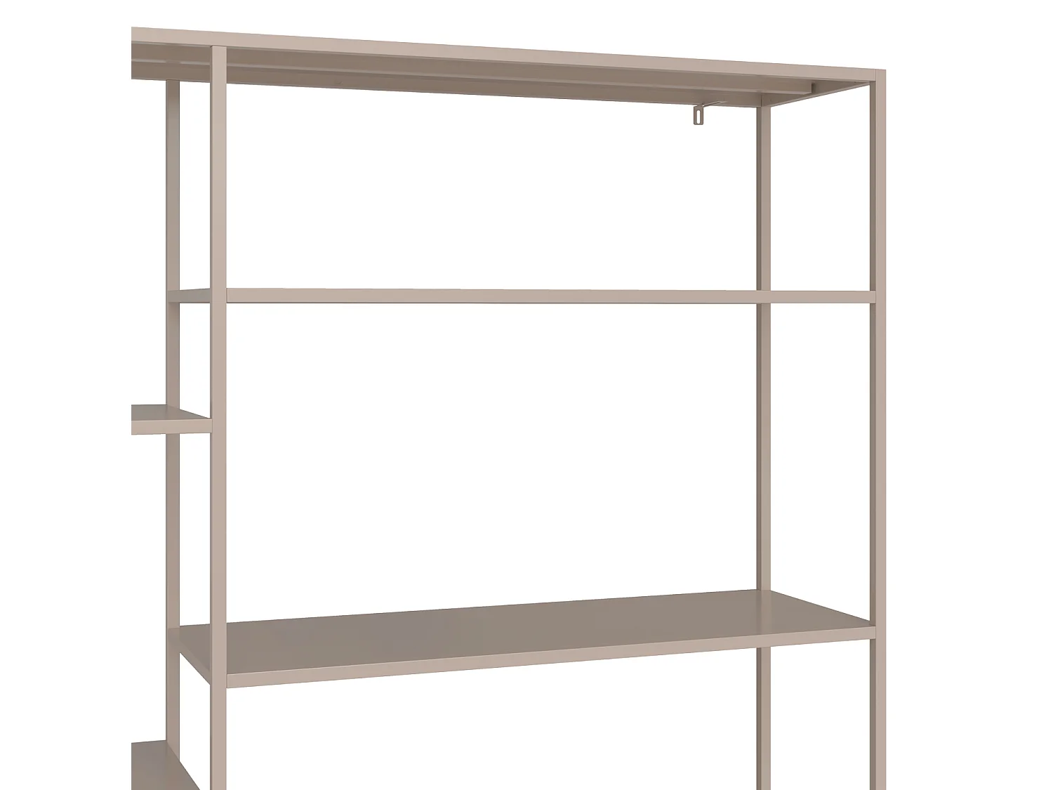 Bibliothèque en métal 189cm taupe ELISABETH - HAPPY GARDEN