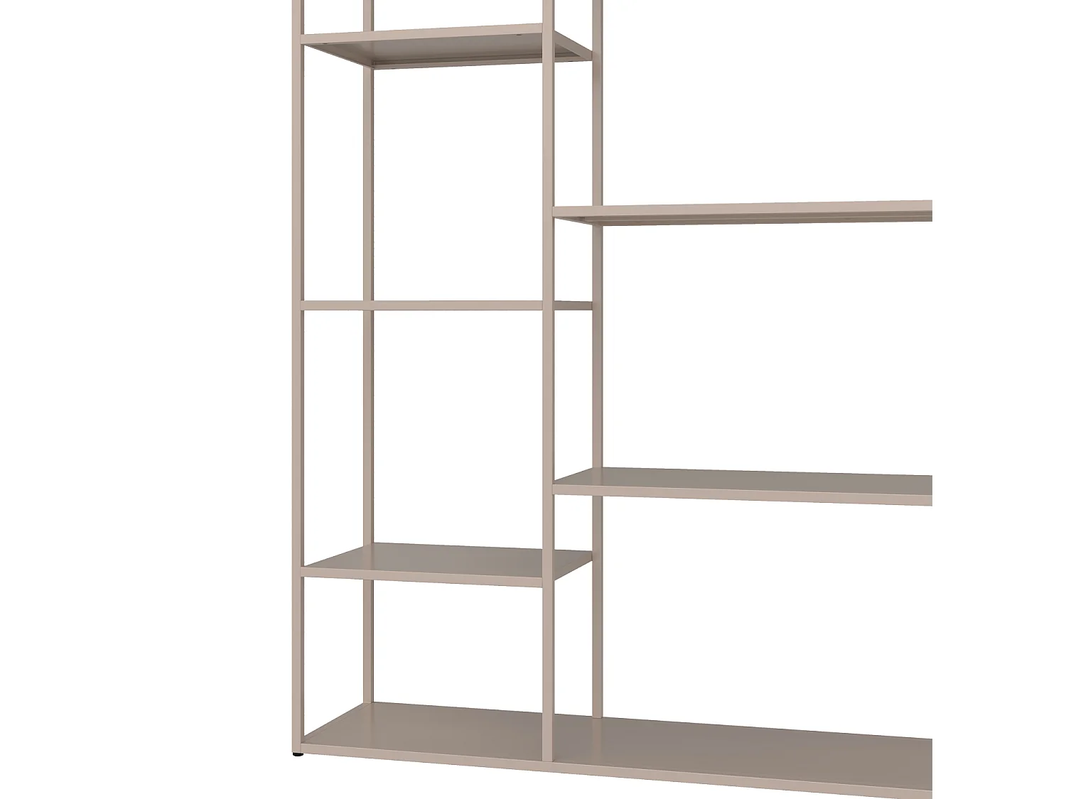 Bibliothèque en métal 189cm taupe ELISABETH - HAPPY GARDEN