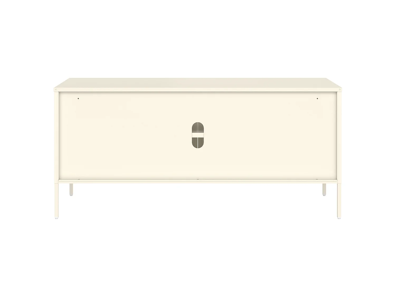Meuble TV en métal 120cm blanc TOM - HAPPY GARDEN