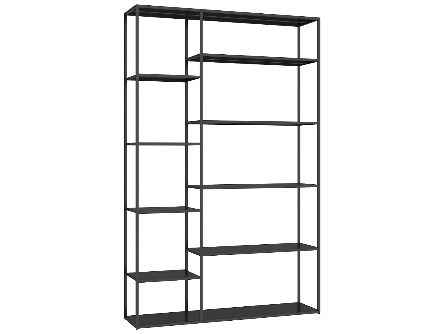 Bibliothèque en métal 189cm noire ELISABETH - HAPPY GARDEN