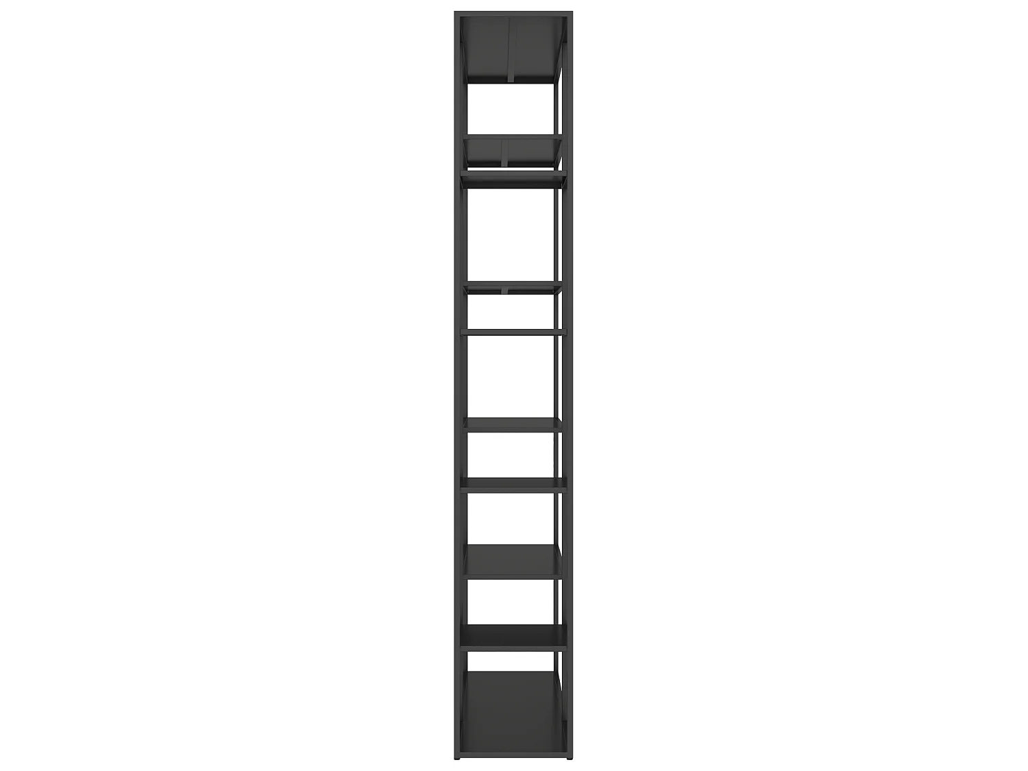 Bibliothèque en métal 189cm noire ELISABETH - HAPPY GARDEN