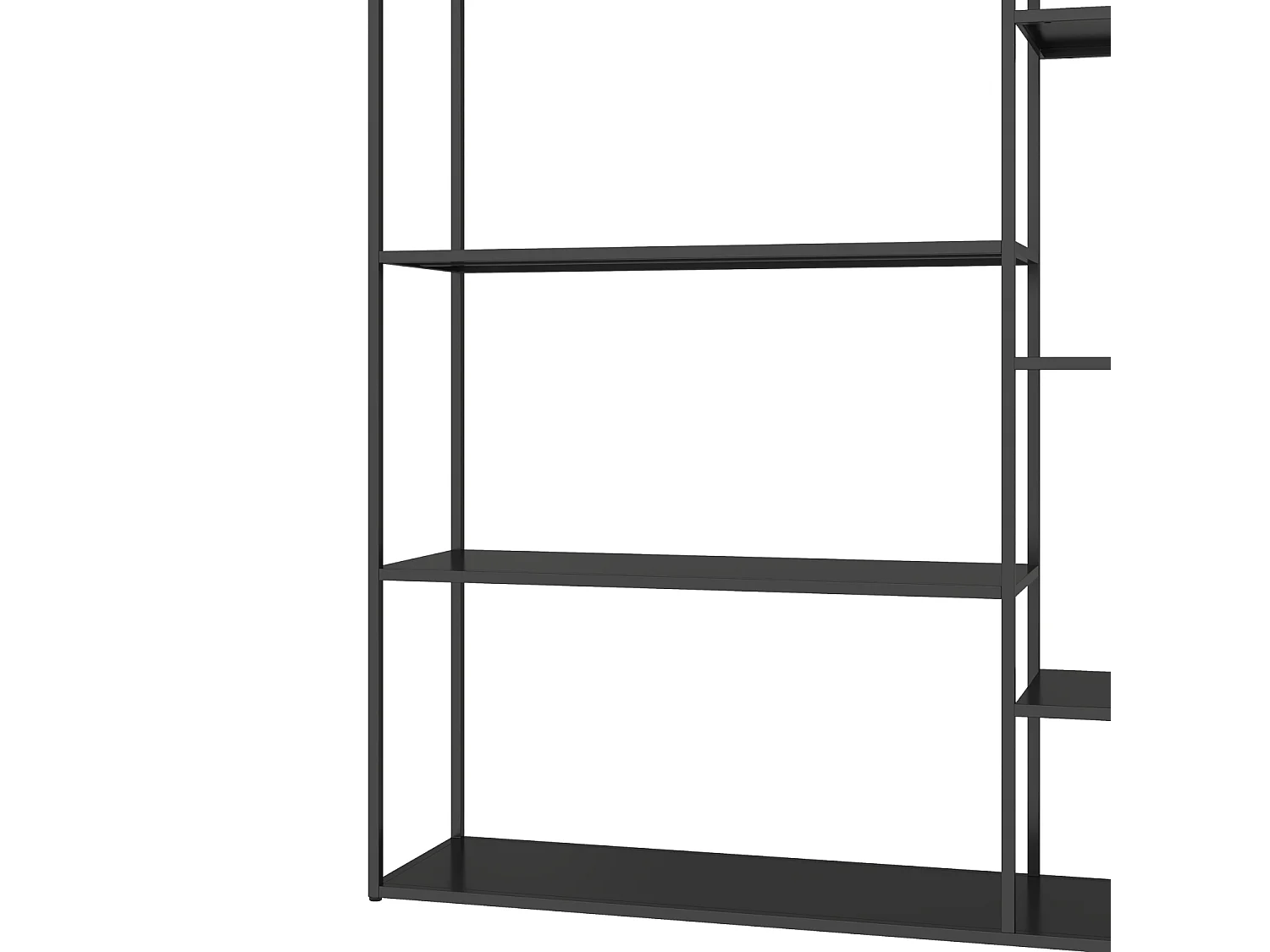 Bibliothèque en métal 189cm noire ELISABETH - HAPPY GARDEN