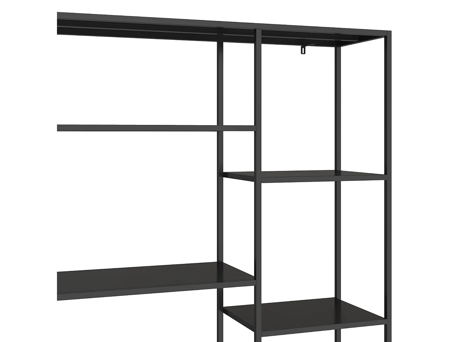Bibliothèque en métal 189cm noire ELISABETH - HAPPY GARDEN
