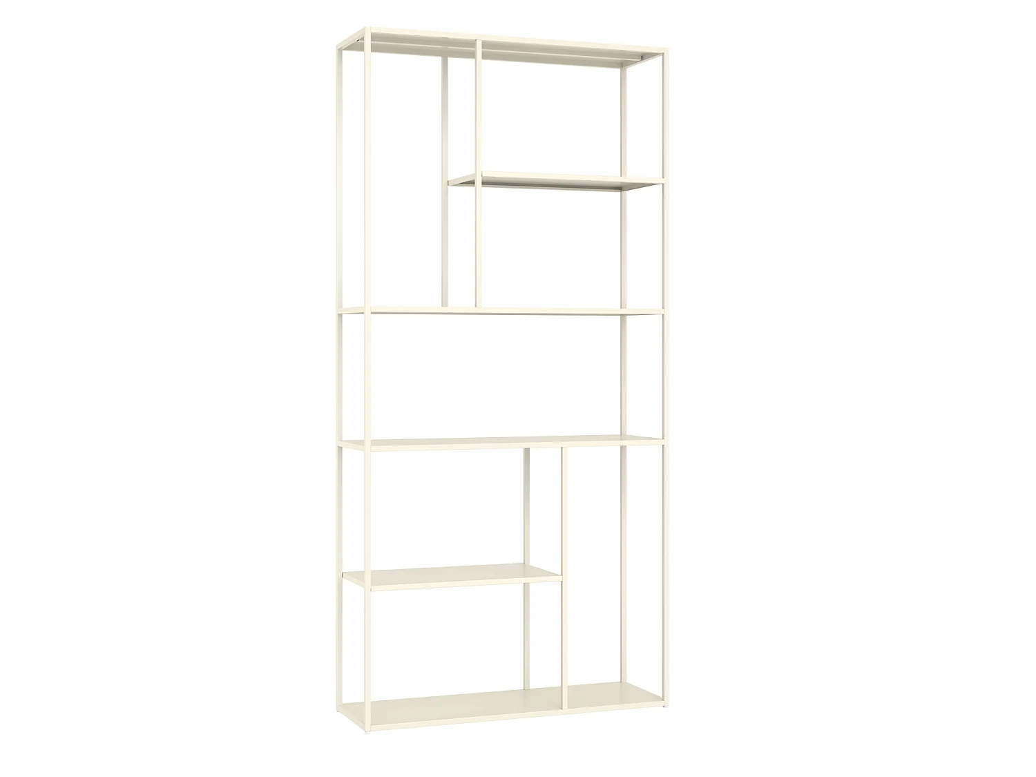 Bibliothèque en métal 189cm blanche LAUREEN - HAPPY GARDEN