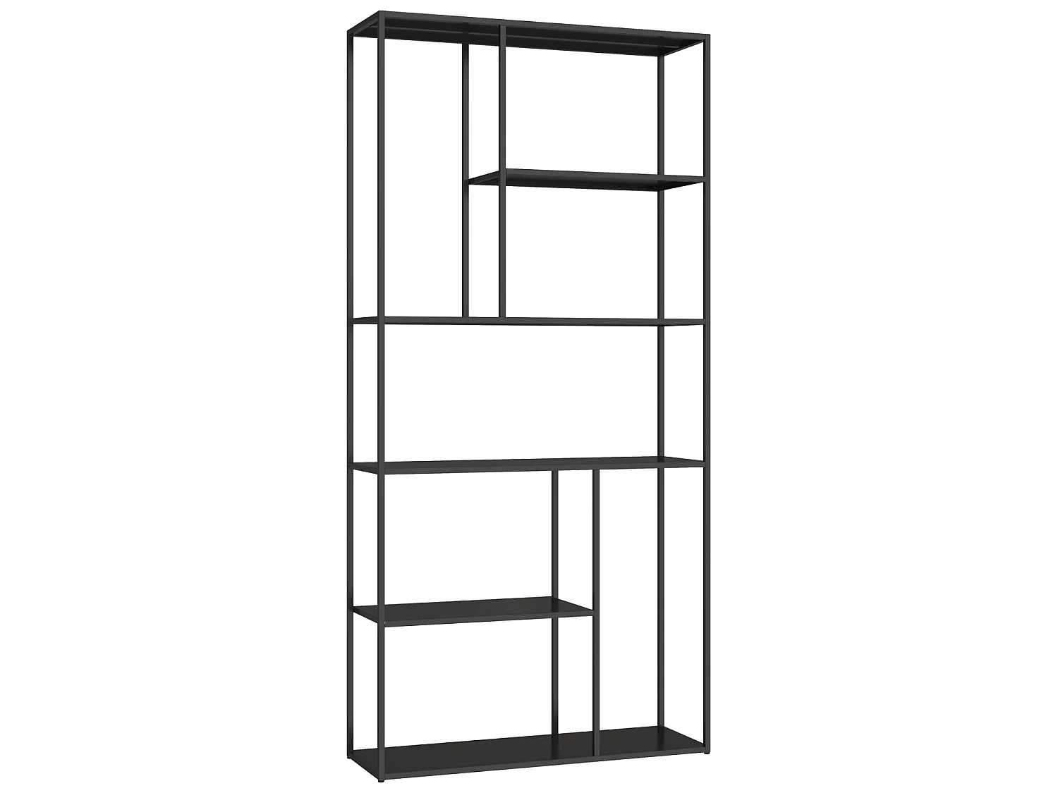Bibliothèque en métal 189cm noire LAUREEN - HAPPY GARDEN