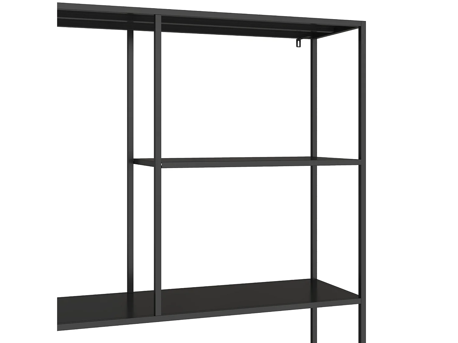 Bibliothèque en métal 189cm noire LAUREEN - HAPPY GARDEN