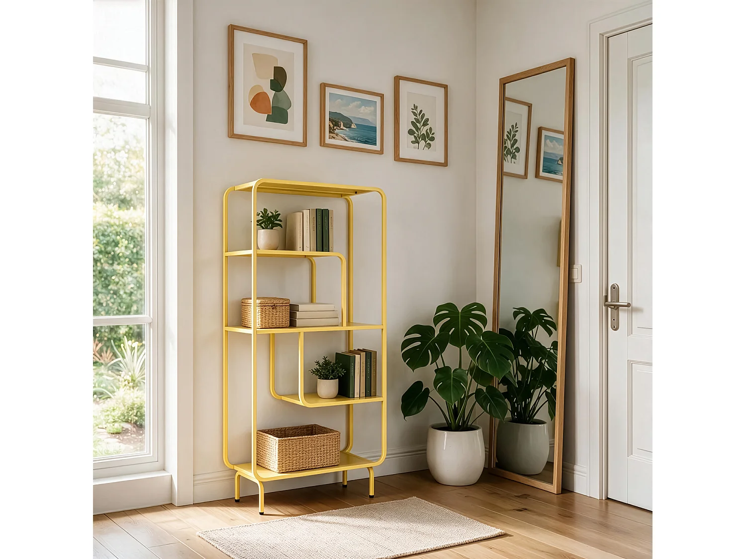 Console design en métal jaune CAPUCINE - HAPPY GARDEN