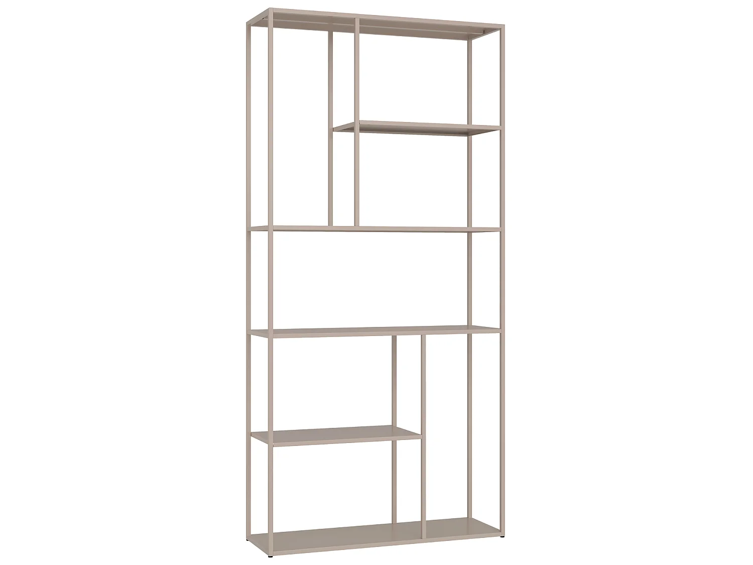 Bibliothèque en métal 189cm taupe LAUREEN - HAPPY GARDEN