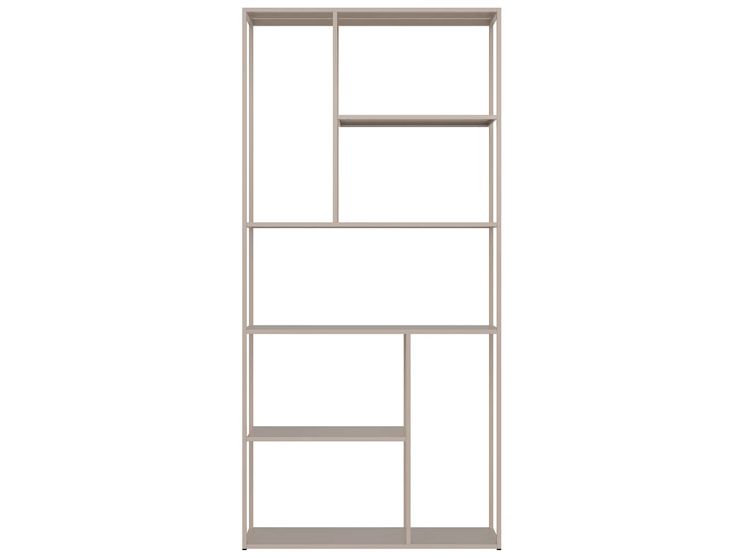 Bibliothèque en métal 189cm taupe LAUREEN - HAPPY GARDEN
