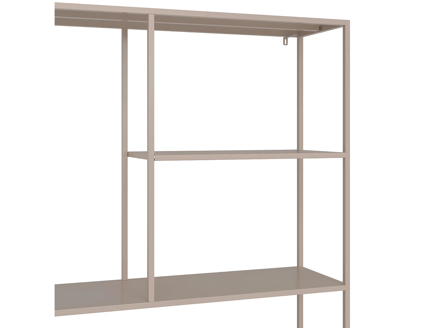 Bibliothèque en métal 189cm taupe LAUREEN - HAPPY GARDEN