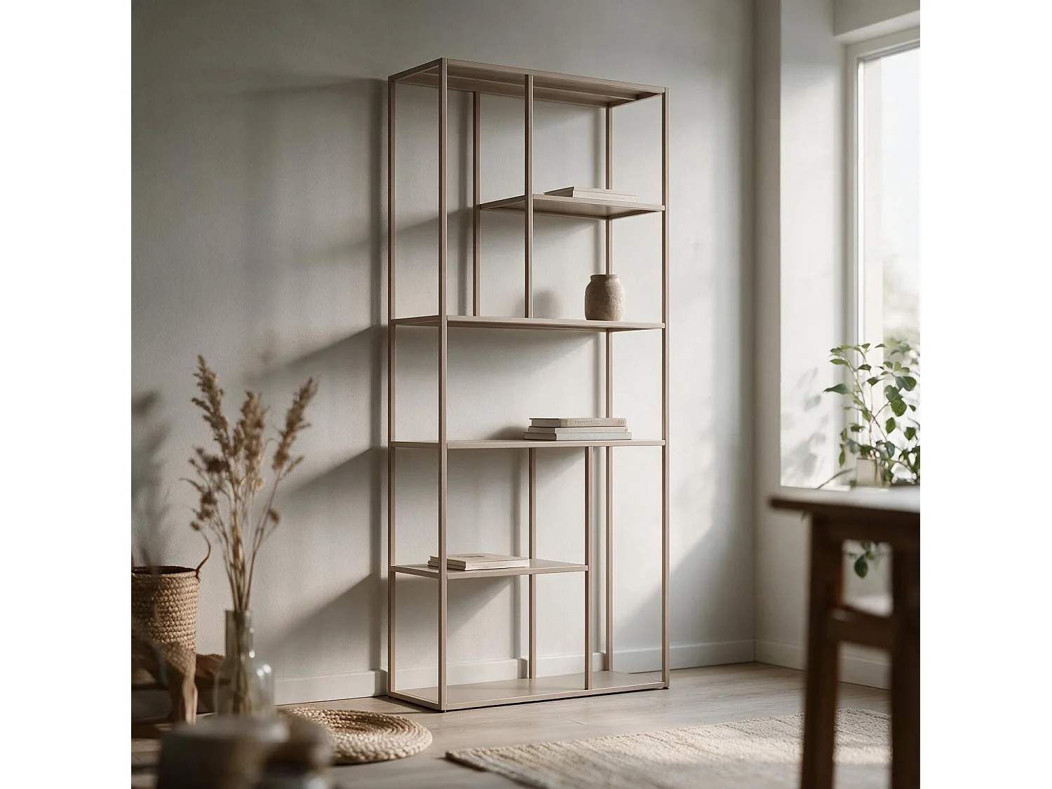 Metalen boekenkast 189cm taupe LAUREEN