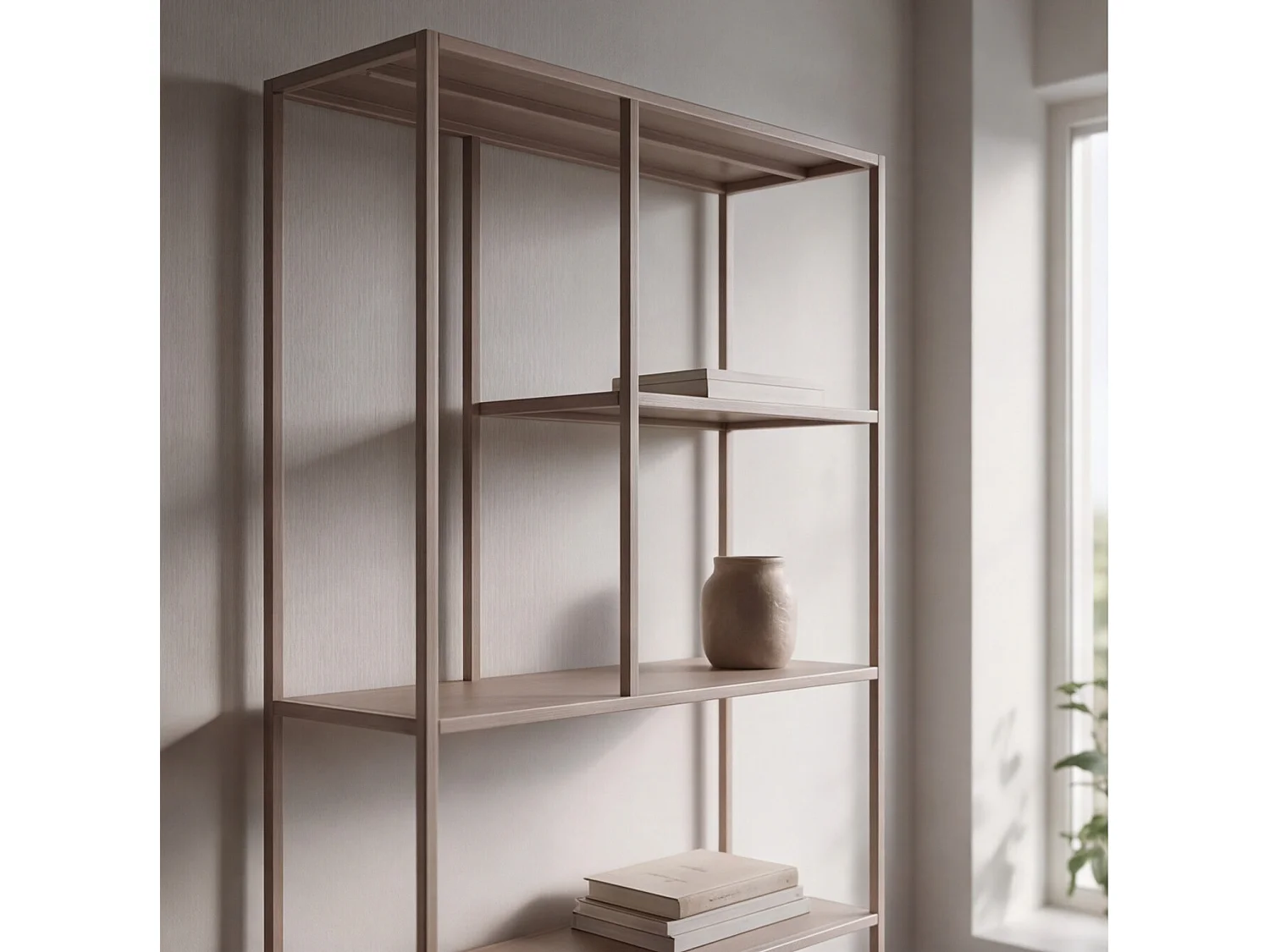 Metalen boekenkast 189cm taupe LAUREEN