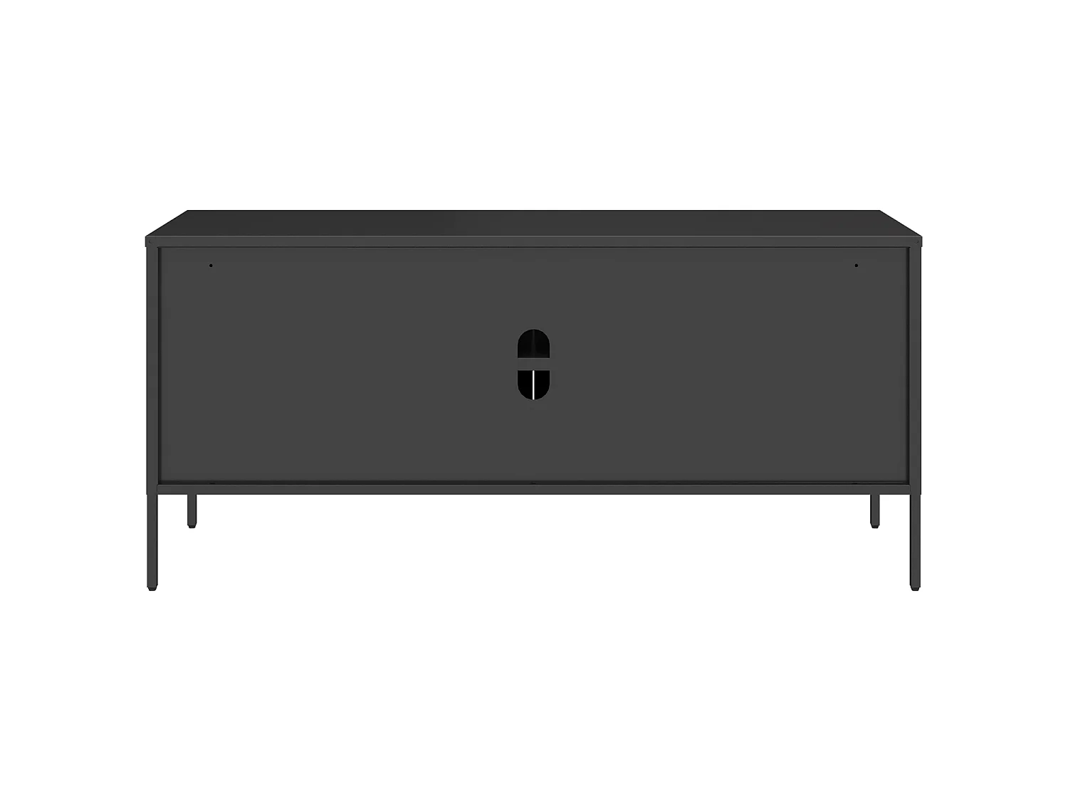 Meuble TV en métal 120cm noir TOM - HAPPY GARDEN