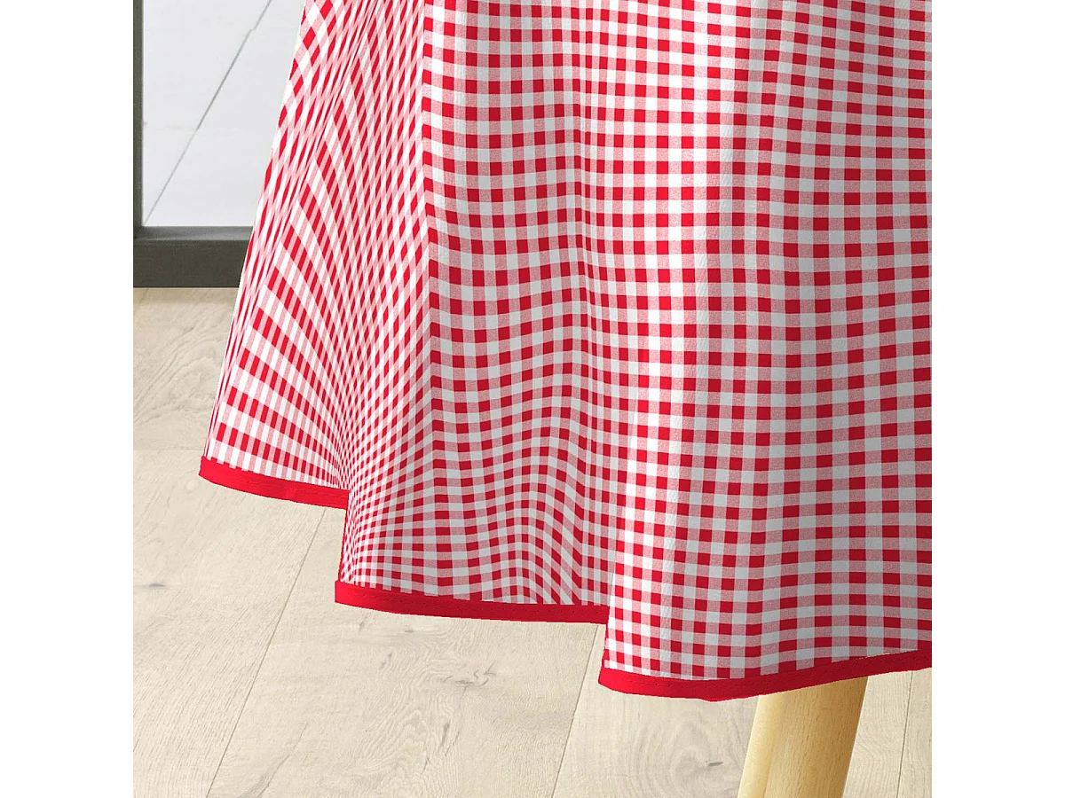 Nappe Ronde "Mini Vichy" 160cm Rouge
