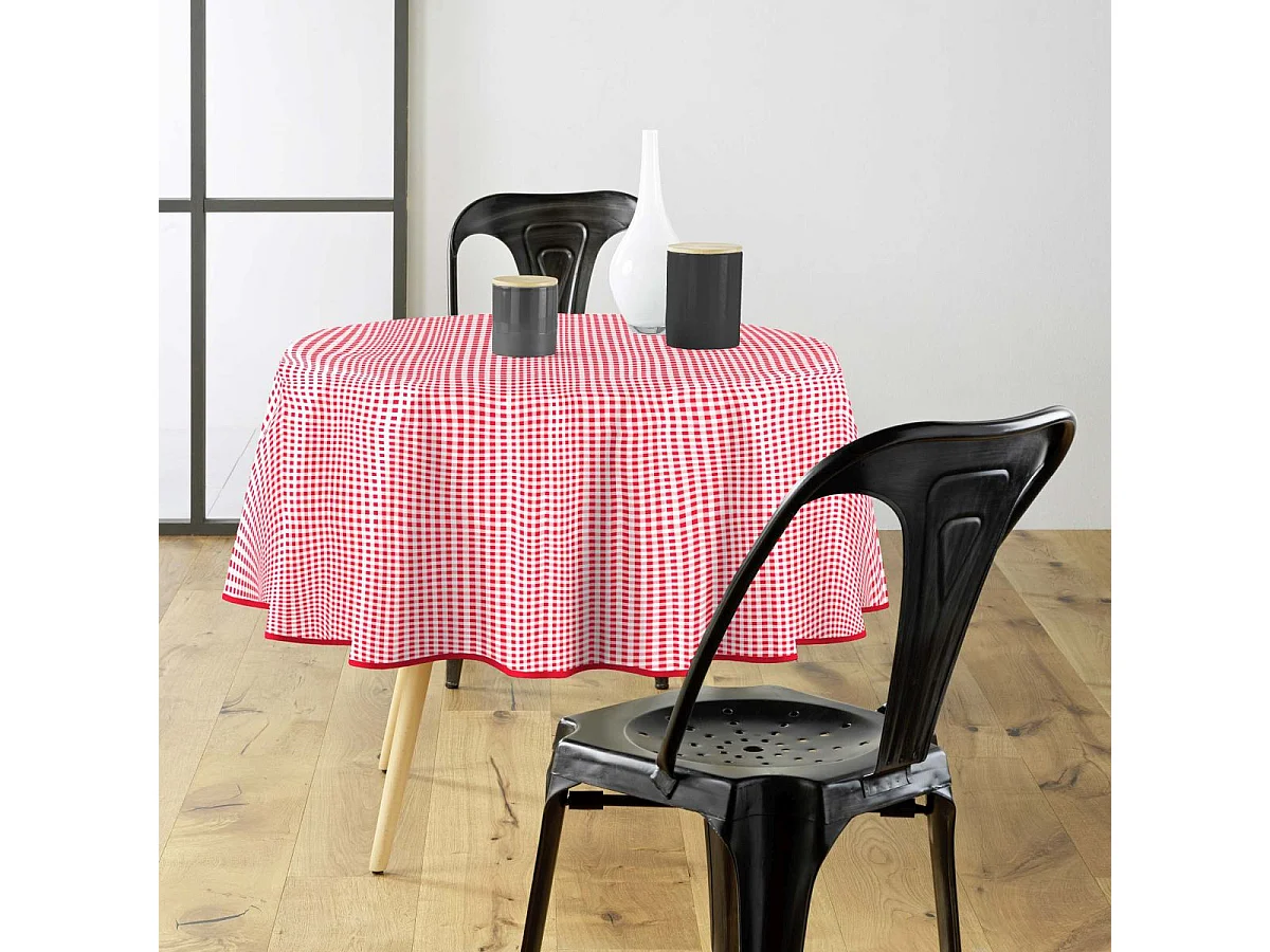 Nappe Ronde "Mini Vichy" 160cm Rouge