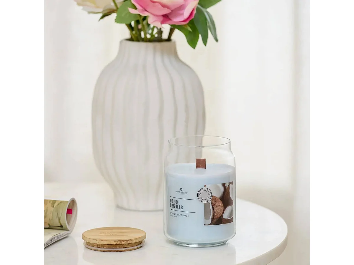 Bougie Parfumée en Verre "Vicky" 435g Coco Des Îles