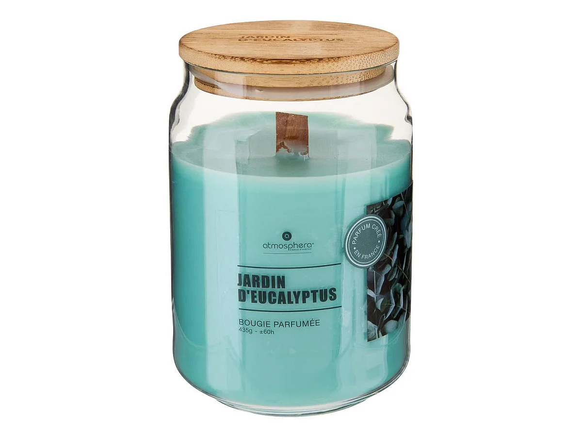 Bougie Parfumée en Verre "Vicky" 435g Jardin d'Eucalyptus