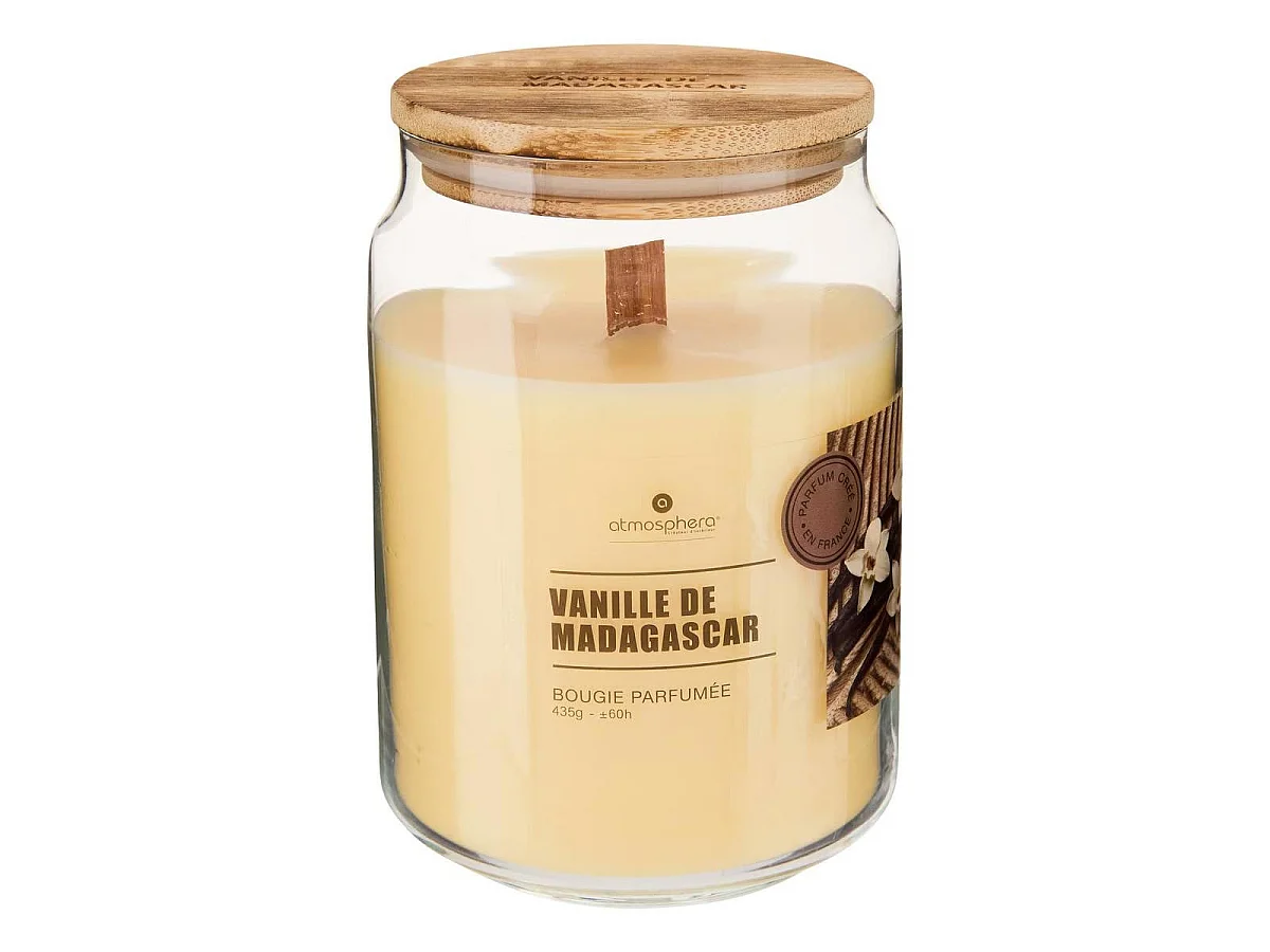 Bougie Parfumée en Verre "Vicky" 435g Vanille de Madagascar