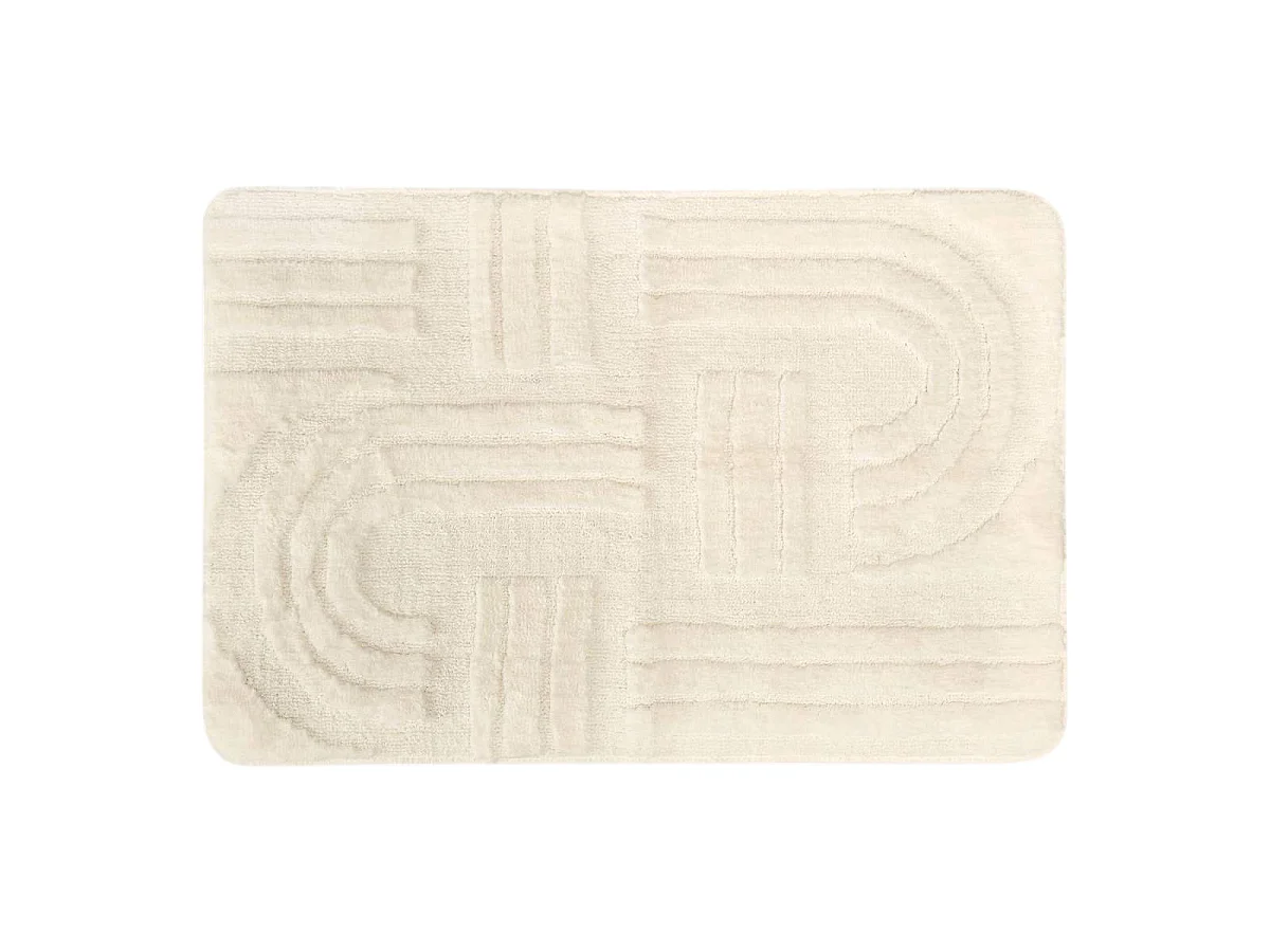 Tapis de Bain Design "Strio" 50x75cm Blanc
